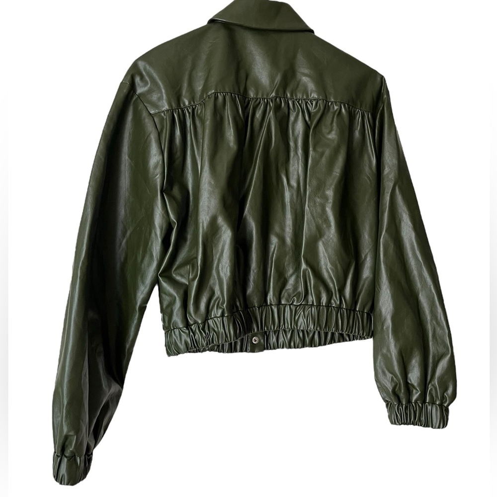 Revolve Majorelle Kai silver button closure Jacket in Olive‎ Green - Picture 3 of 12